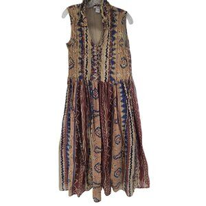 L.G.S. Women's Sleeveless Maxie Dress Multi Color  Size M